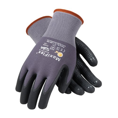 ATG 34-844/M MaxiFlex Endurance – Nylon, Micro-Foam Nitrile Grip Gloves – Black/Gray – Medium – 12 Pair Per Pack