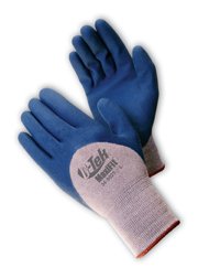 ATG Maxiflex 34-9025 Blue/Gray Medium Cotton/Lycra/Nylon Cut-Resistant Gloves - EN 388 1 Cut Resistance - Nitrile Palm & Over Knuckles Coating - 8.3 in Length - Seamless Knit - 34-9025/M [PRICE is per DOZEN]
