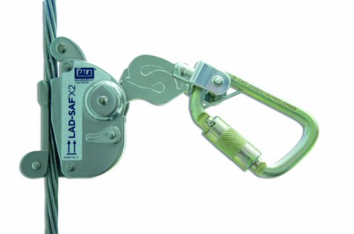 Capital Safety 6160030 DBI/SALA Lad-Saf Sleeve with Carabiner, Cam and Inertial Locking Fits 3/8-Inch and 5/16-Inch Diameter, Silver