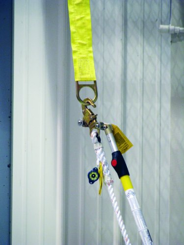 DBI-SALA,First-Man-Up 2104528 Remote Anchor System, 6 to 12' Pole, Tie-Off Adaptor And Snap Hook Installation/Removal Tool, 3' Tie-Off Adaptor, Carrying Bag, Navy/Yellow