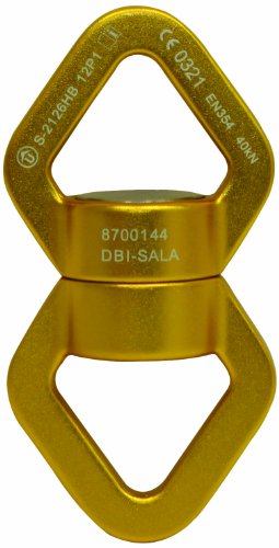 DBI-SALA,Rollgliss Technical Rescue 8700144 Swivel, 9,000LB Minimum Breaking Strength, Gold
