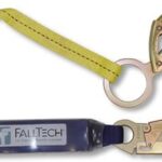 FallTech 7353 Manual Rope Grab with Integral 3-Foot ClearPack Shock Absorbing Lanyard