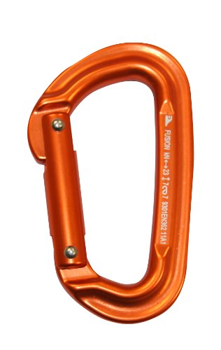 Fusion Contigua Straight Non-Locking Gate Carabiner, Orange, X-Small
