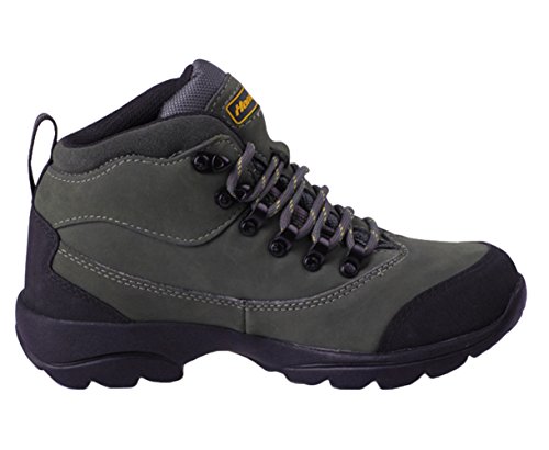 HANGLA Womens Leather Waterproof Climbing Travel Ankel Boots Gray 38EU