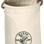 Klein Tools 5104S Leather-Bottom Bucket, 1 Canvas with Swivel Snap Hook