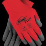Memphis Ninja Flex Gray Crinkle Latex Coated Work Gloves. Purchase of 15