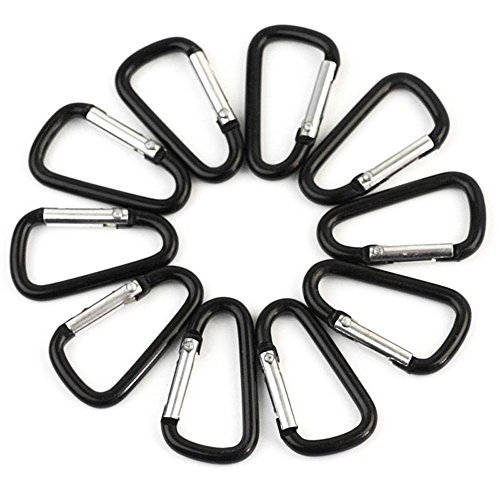 Pooqdo 10pcs Aluminum Alloy Climbing Carabiner