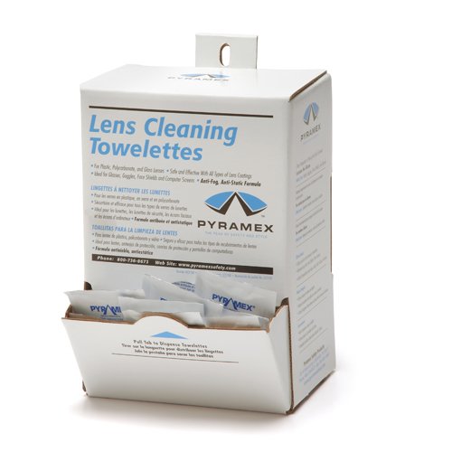 Pyramex 100 Individually Packaged Lens Cleaning Towelettes