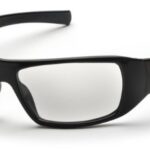 Pyramex Goliath Safety Eyewear, Clear Lens With Black Frame