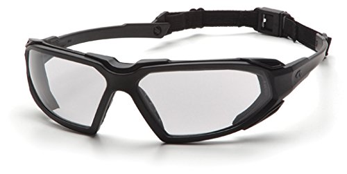 Pyramex Highlander Safety Eyewear, Clear Anti-Fog Lens With Black Frame