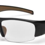Pyramex Ironside Safety Glasses, Sandstone Anti-fog Lens w/ Black Frame CHB510DTCSC