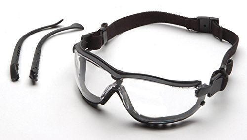 Pyramex V2G Safety Eyewear, Clear Anti-Fog Lens With Black Strap/Temples