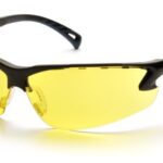 Pyramex Venture 3 Safety Eyewear, Indoor/Outdoor Mirror Lens With Black Frame