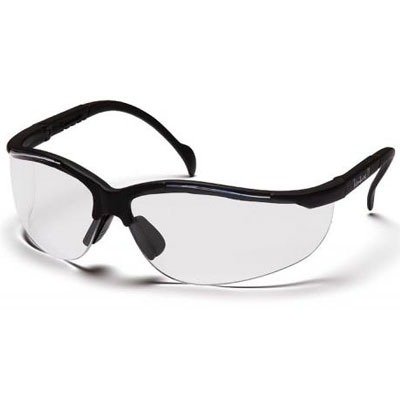 Pyramex Venture Ii Safety Eyewear, Clear Anti-Fog Lens With Black Frame