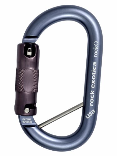 Rock Exotica rockO Locking Carabiner - Auto-Lock w/ Lanyard Pin