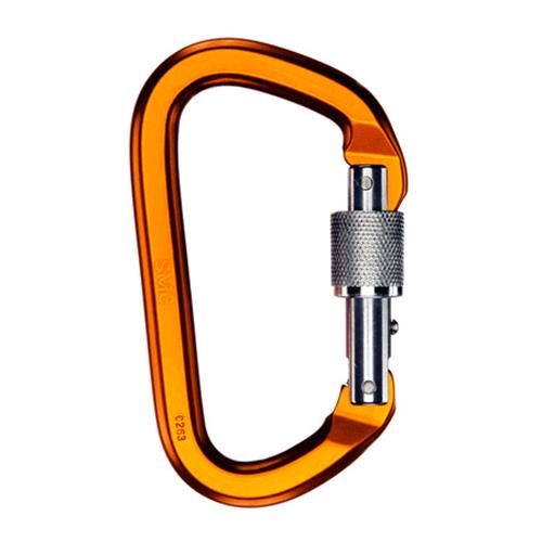 SMC Locking D Aluminum Carabiner 8211 Orange
