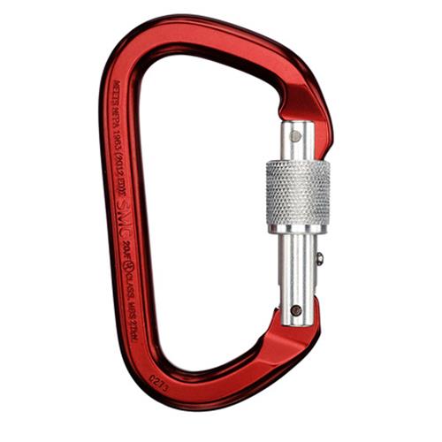 SMC Locking D Nfpa Aluminum Carabiner 8211 Red