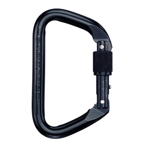 SMC Large Steel Locking D Carabiner Nfpa 8211 Black