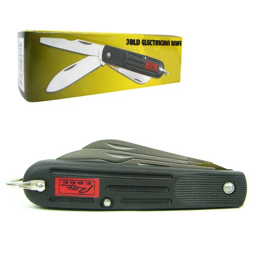 Stalwart(TM) 3 Blade Electrician Knife - Pruning, Screw