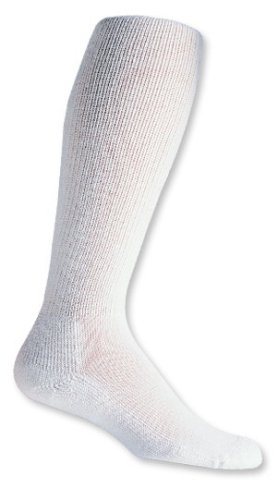Thorlo Men's Uniform Support Boot Socks with Thor-Lon, White, Medium