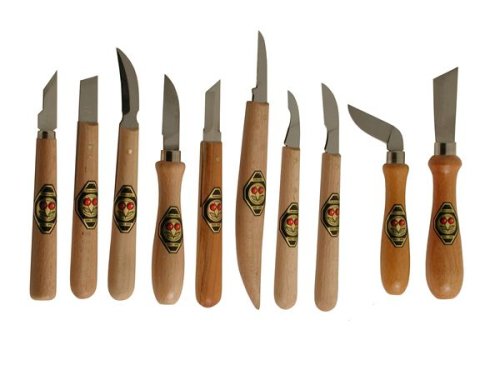 Two Cherries 515-3310 Chip Carving Knives - 10 Piece Set